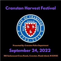 Cranston Harvest Festival 9/24/22 From 10:00-4pm